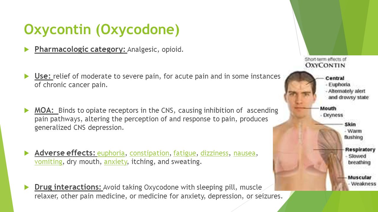 oxycodone nausea and vomiting